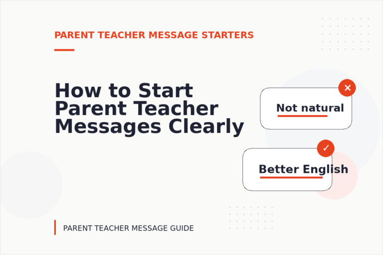 How to Start Parent Teacher Messages Clearly