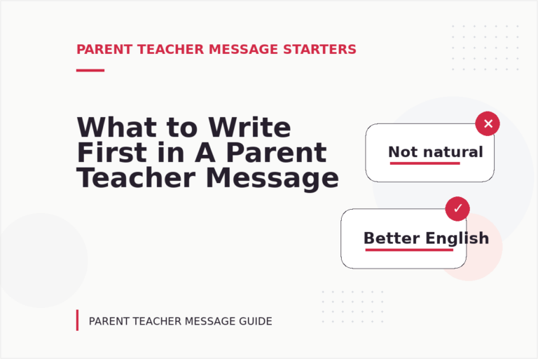 What to Write First in A Parent Teacher Message What to Write First in A Parent Teacher Message