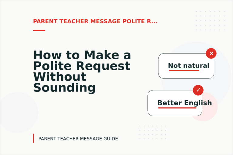 How to Make a Polite Request Without Sounding Demanding in Parent Teacher Message English