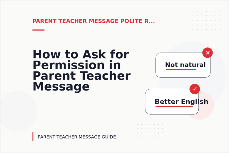 How to Ask for Permission in Parent Teacher Message English