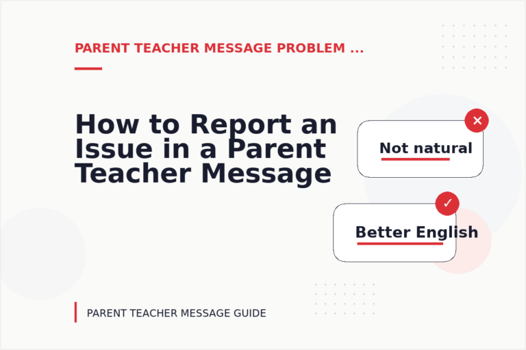 How to Report an Issue in a Parent Teacher Message