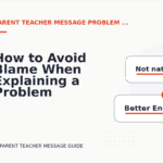 How to Avoid Blame When Explaining a Problem in Parent Teacher Message English