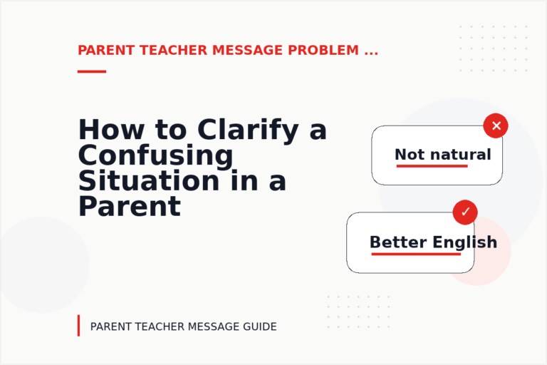 How to Clarify a Confusing Situation in a Parent Teacher Message How to Clarify a Confusing Situation in a Parent Teacher Message