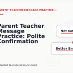 Parent Teacher Message Practice: Polite Confirmation Examples