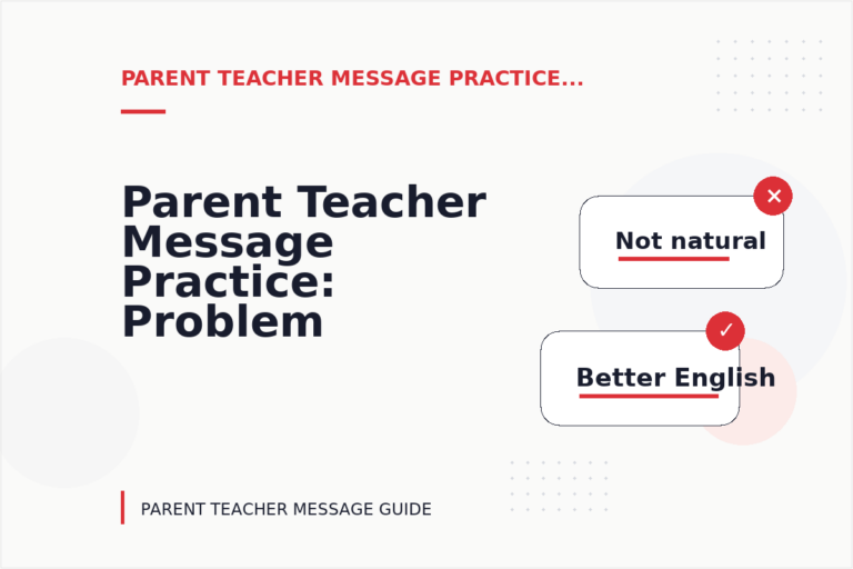 Parent Teacher Message Practice: Problem and Solution Replies
