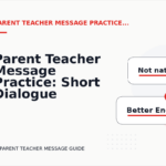 Parent Teacher Message Practice: Short Dialogue Examples