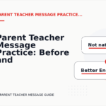 Parent Teacher Message Practice: Before and After Corrections